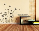 Butterfly Flowers Vinyl Decals Modern Wall Art